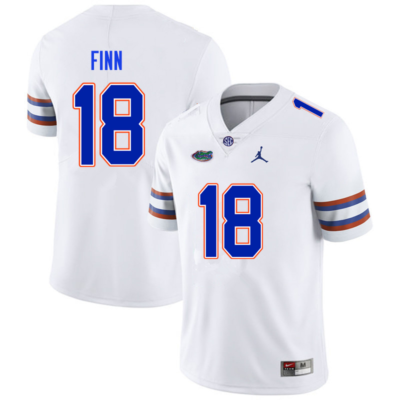 Men #18 Jacob Finn Florida Gators College Football Jerseys Sale-White - Click Image to Close